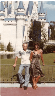 Jean and James at magical kingdom in the 70s